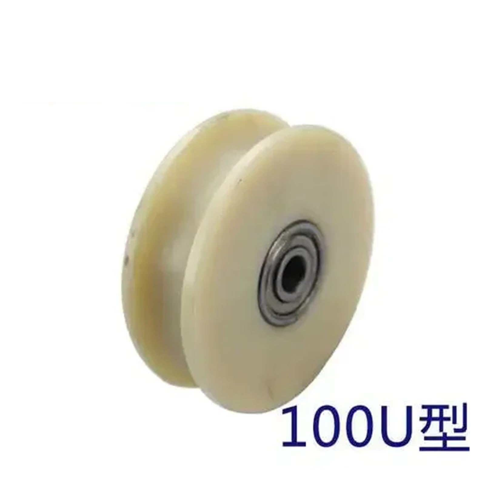 V-Nut-Rad, Schiebetorrollen, 1PC U/V Nut Rad D:80mm D:100mm Nylon Stumm Schiebe Pulley Tür Lager Stahl Schiene Räder(100mm V)
