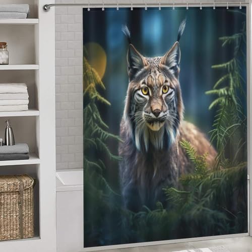 Rideau de douche imperméable LynxRideau en polyester lavable 168x183cm - 2