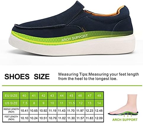 OrthoComfoot Males's Plantar Fasciitis Slip-Ons Sneakers, Arch Help Leather-based Strolling Loafers, Foot and Heel Ache Aid, Orthopedic Snug Informal Boat Sneakers 3 516VdTml4QL. AC