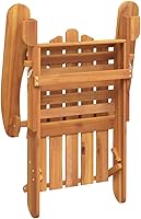 Vista 4 de Silla de jardín blanco crema, muebles de patio de madera natural para terraza