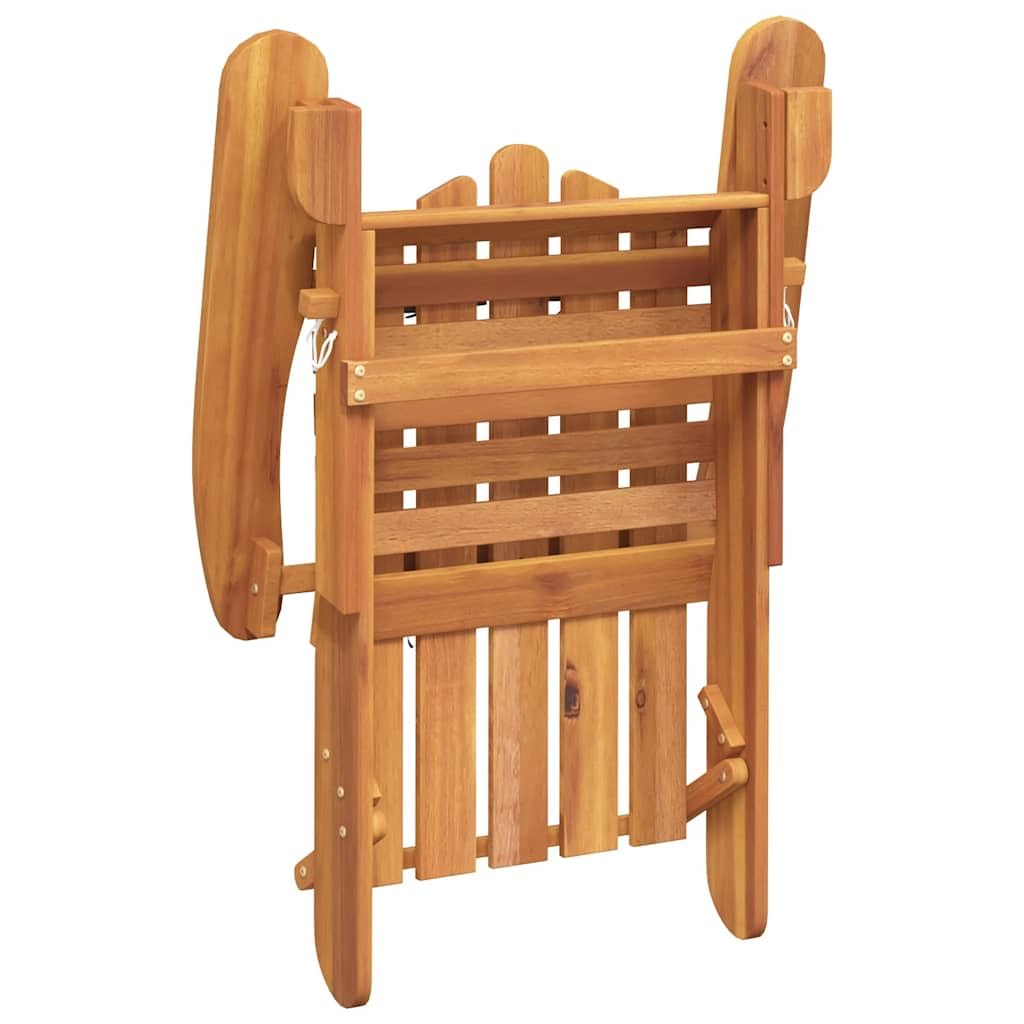 vidaXL Chaise de Jardin Adirondack avec Coussins, Fauteuil Pliable avec Dossier, Siège avec Accoudoirs, Chaise Longue de Terrasse Patio, Bois Massif d'Acacia