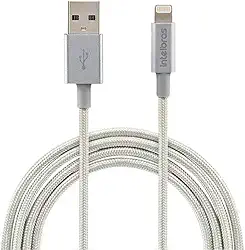 Cabo Lightning em nylon 1,5 m EUAL 15NB Branco Intelbras