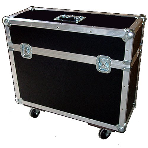 24 Inch LCD LED Monitor with Stand Attached - ATA 1/4 Ply Case with Wheels - Inside Dimensions - 24 x 10 x 21 High