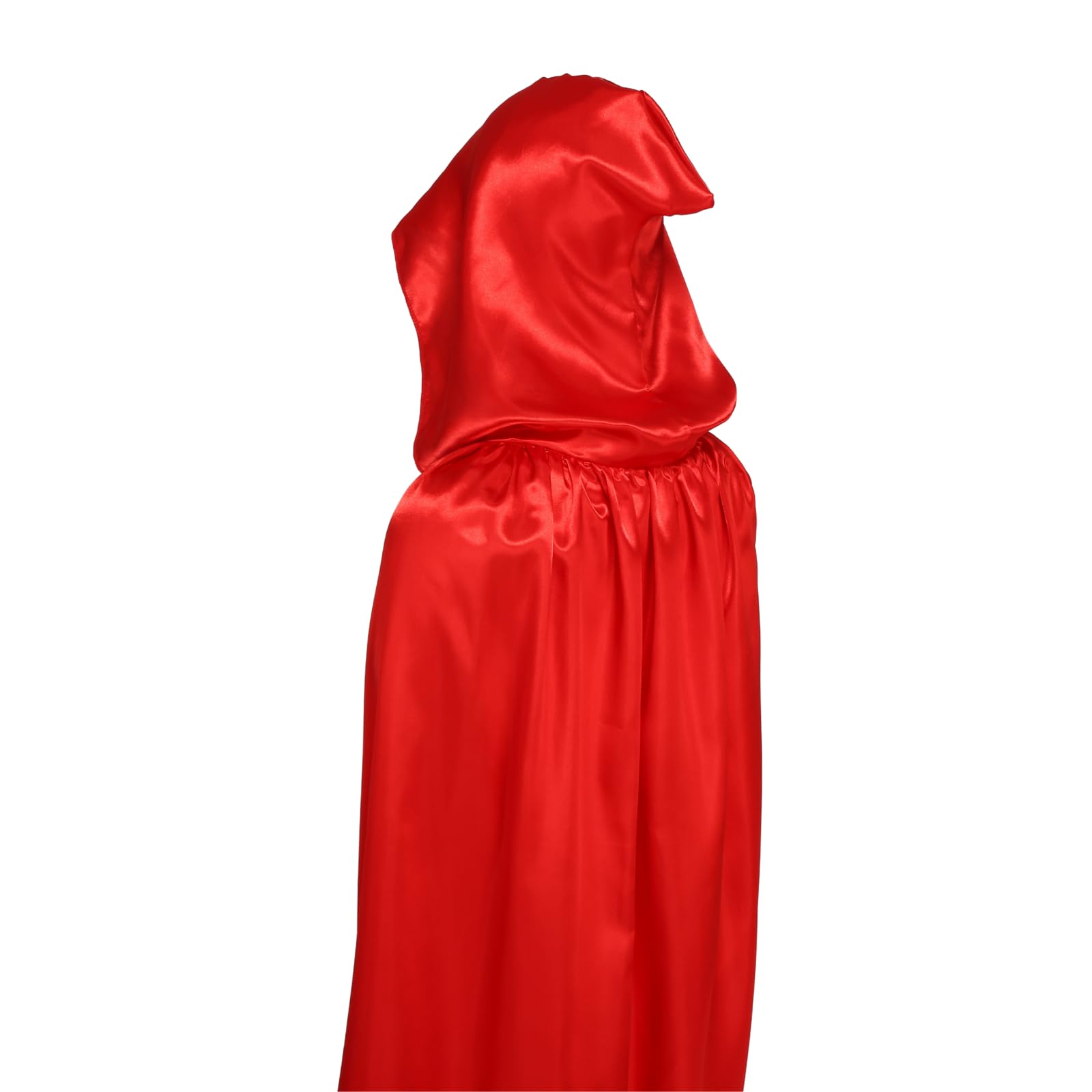 RRCBMD Adult Satin Hooded Cloak Unisex Long Red Cape with hood Ponchos Women Men Halloween Cosplay Cloak Costume 59.0Inch - Image 4