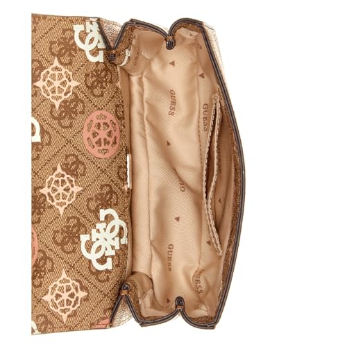 GUESS Eliette Mini Convertible Crossbody Flap, Latte Logo Multi3