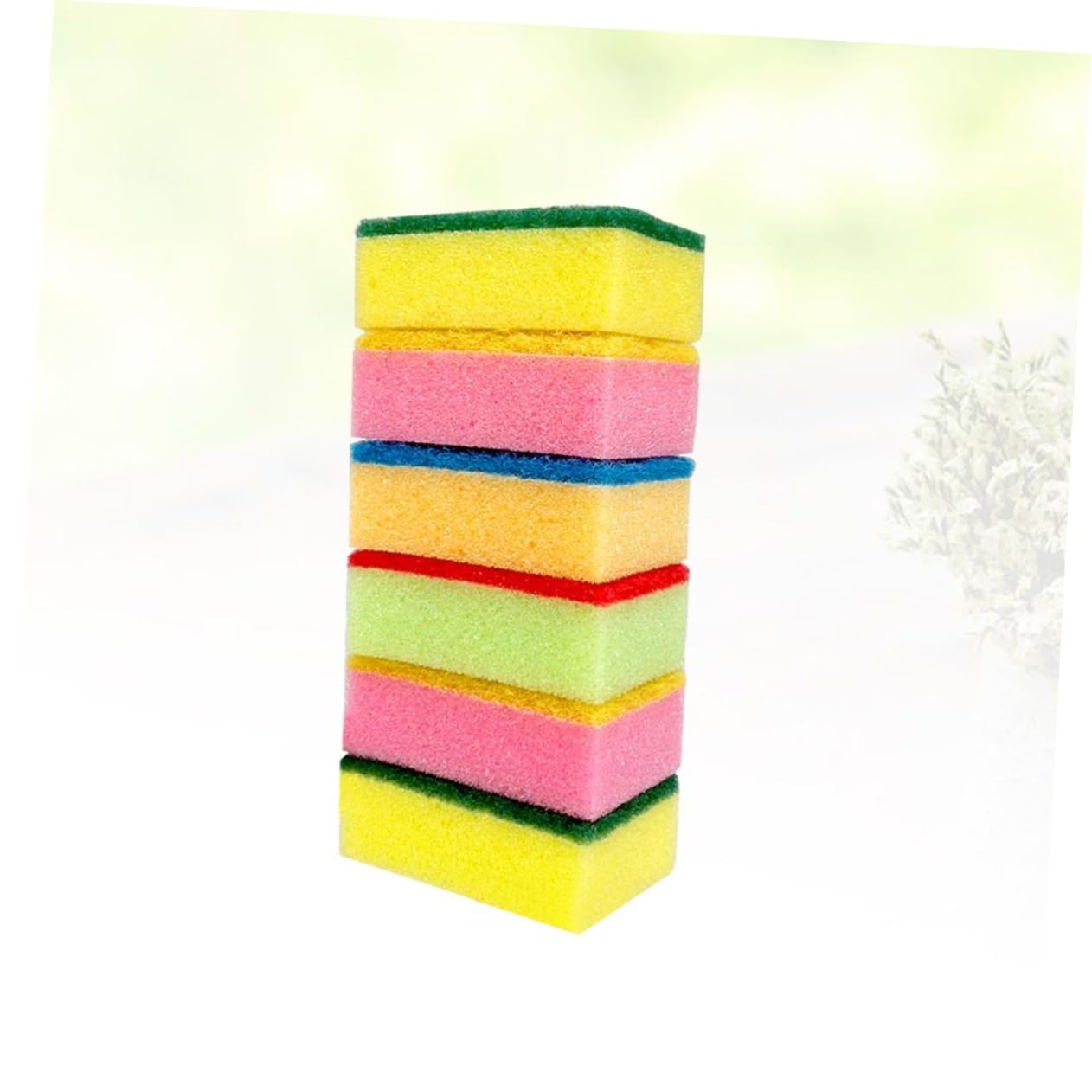 Beaupretty Lot de 10 Éponges de Nettoyage pour Vaisselle en Éponge Absorbante Surface Ondulée, Cuisine et Salle de Bain, Non Rayantes et Multi-Usage Couleur Aléatoire