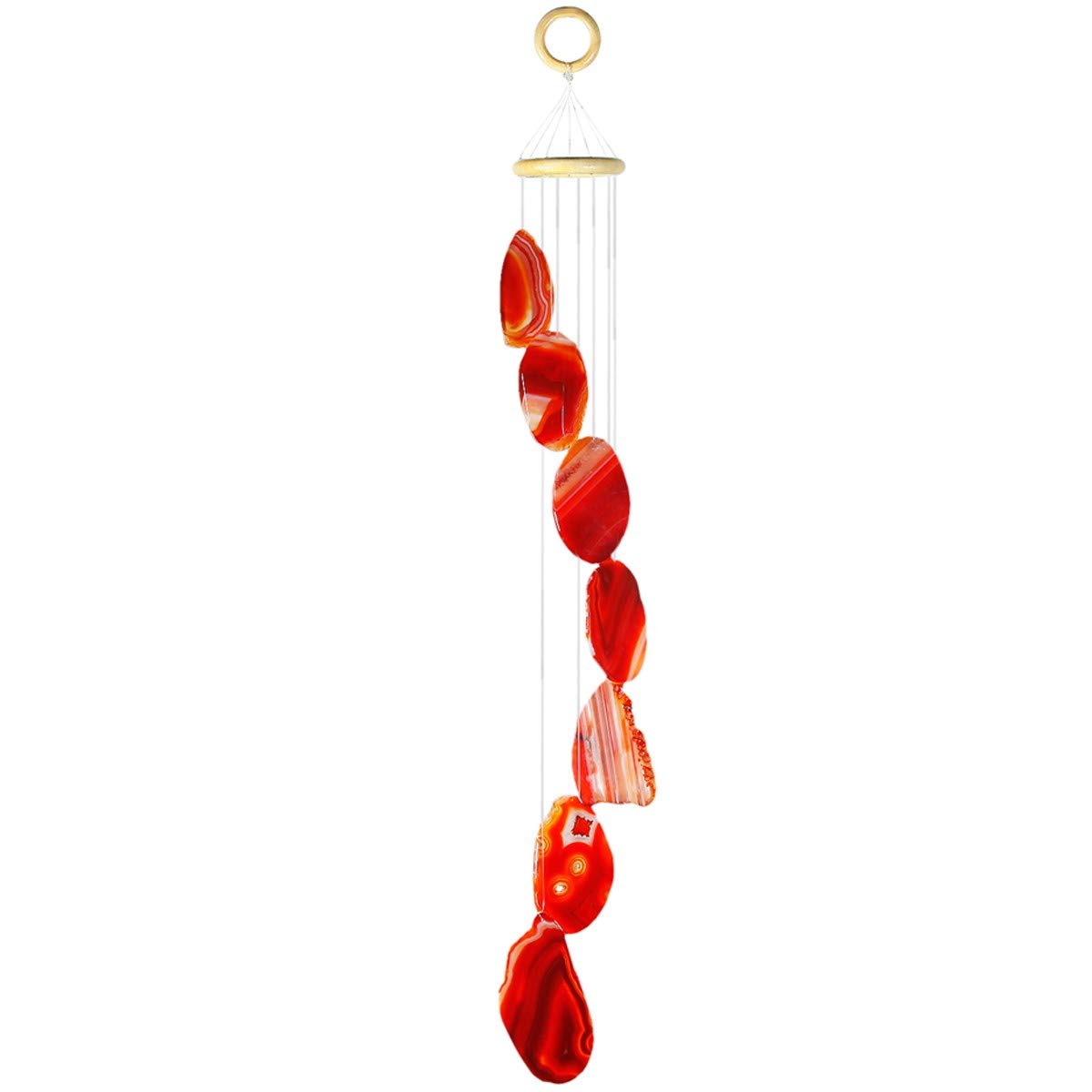 Agate tranchée Rockcloud figurine de décoration rouge grand format cadeau idéal