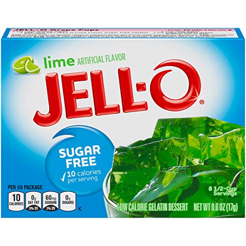 Image of Jell-O Lime Sugar-Free Gelatin Mix (0.6 oz Boxes, Pack of 6)