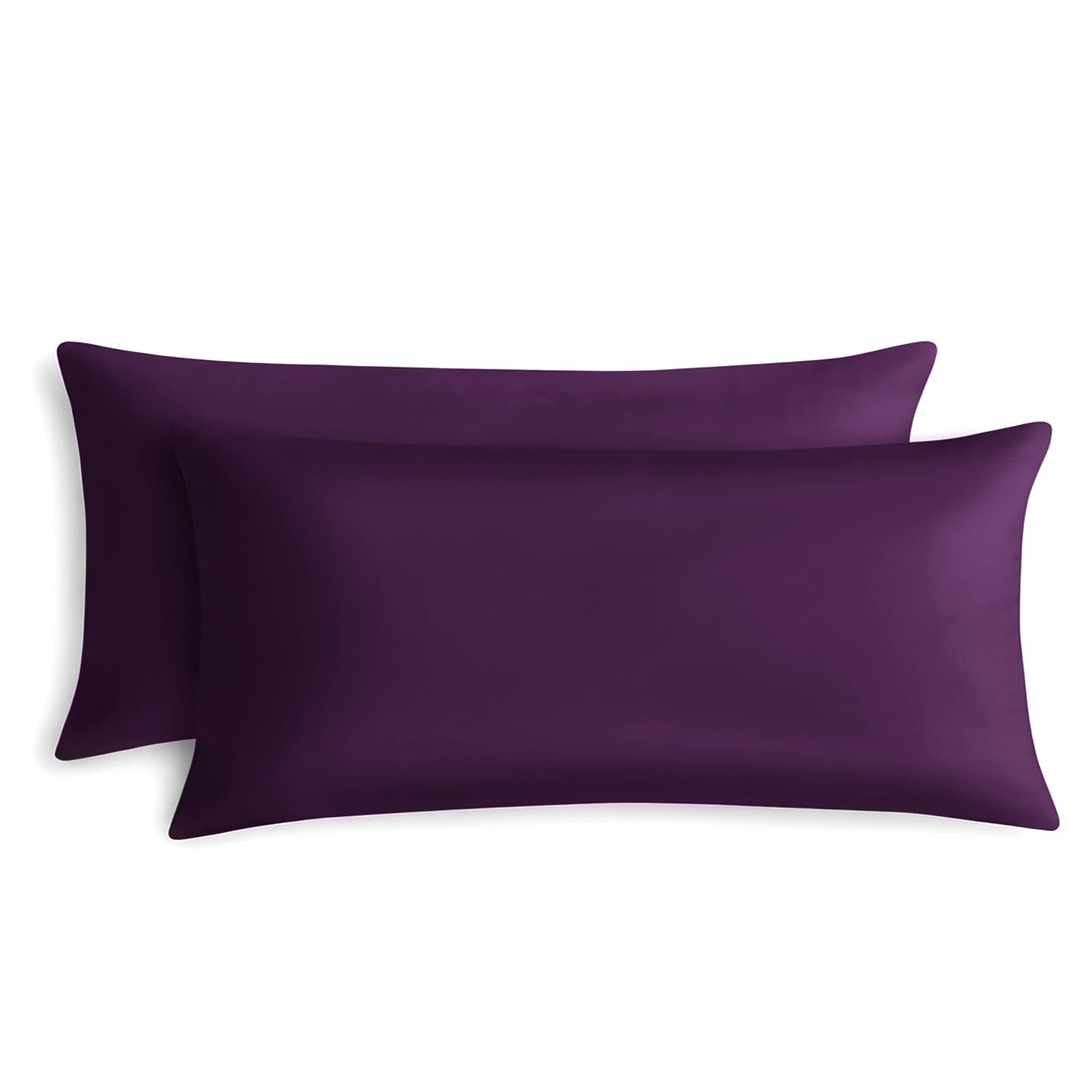 RUIKASI Pillow Cases 2 Pack King Size Purple - Plain Pillowcases with Envelope Closure Breathable Premium Brushed Microfiber Set of 2 Pillow Covers Standard 50x90 cm โ image 1