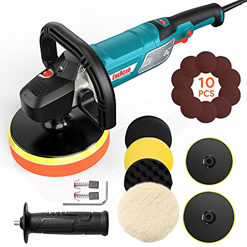 Get Special Price ENEACRO Buffer Polisher, Rotary Car Polisher Waxer, 6 Amp 6-inch Variable Speed, Detachable Handle Perfect for Boat, Car Polishing and Home Appliance…