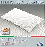 corredocasa coppia federe sphere con cerniera per guanciale anallergico antistress anatomico anallergico