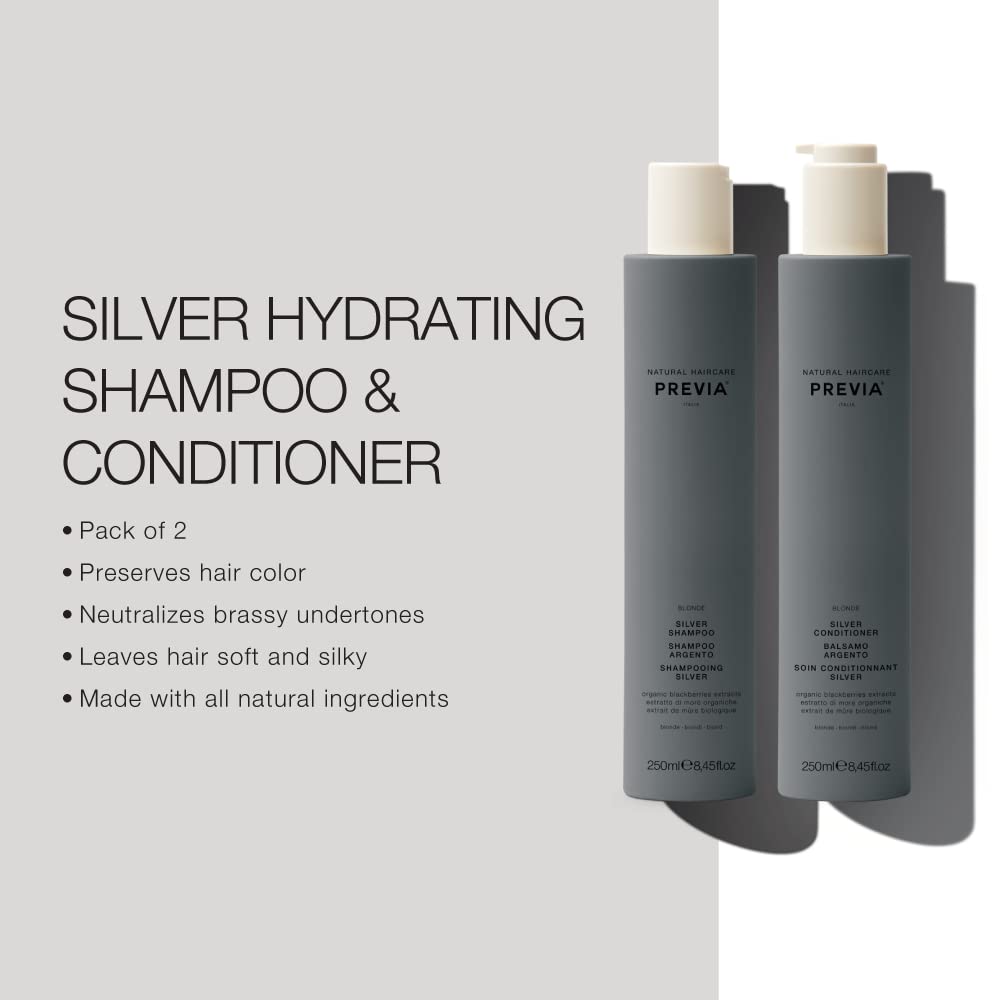 Amazon.com : Previa Blonde Silver Shampoo and Conditioner Set