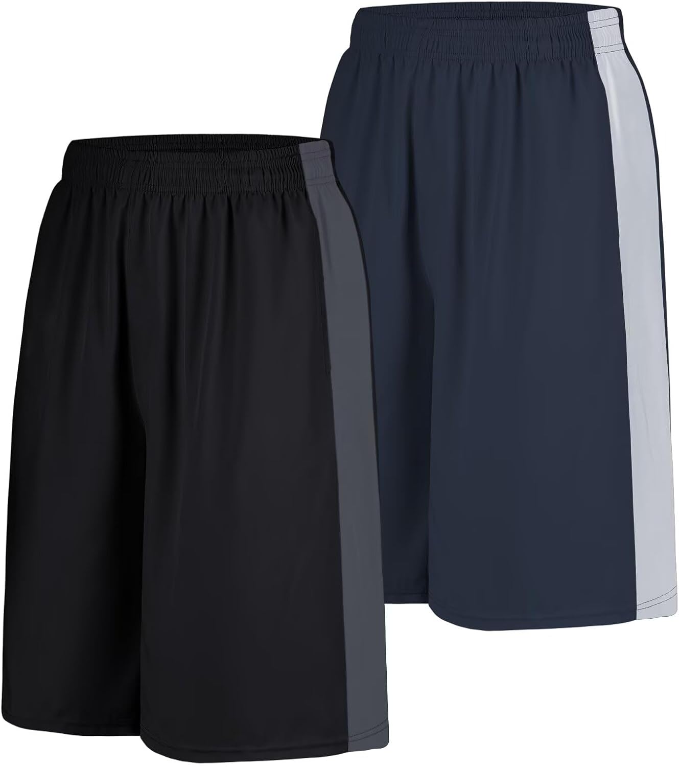 Men's Long Athletic Shorts Basketball Gym Quick Dry Camo Shorts with Pockets