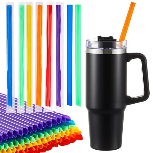 200 Pcs 12" Disposable Jumbo Smoothie Straws for 40 oz