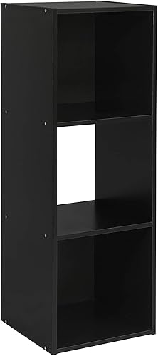OneSpace Organizador de estante de 3 cubos, estantería de cubo para el hogar u oficina, color negro