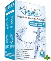 Retainer Reinigungstabletten – 36 Tabletten Retainer frisch, halten Sie Ihre Retainer und fleckenfrei – Retainer Reiniger Tablette, Mundschutz, gebissreiniger tabs, zahnschiene