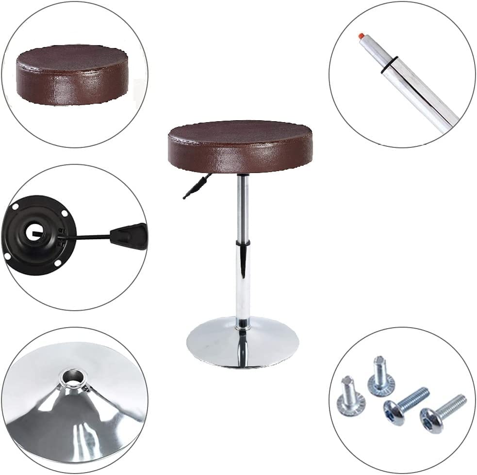 IYB Adjustable Height Stool (17–22 Inch) – Multipurpose Metal Revolving Chair for Doctor, Kitchen, Office, Bar, Cafeteria – Brown Finish (1 Pc) 3