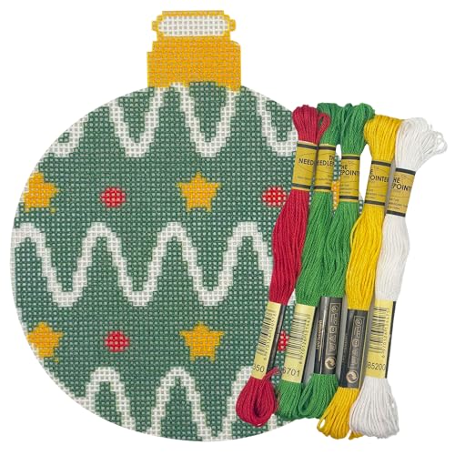 Kit needlepoint Noël Howie's à offrir, motif boule imprimée pour cadeau fait main