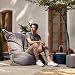 Lumaland PUF otomano Puff XXL 140 x 180 cm 380l con Relleno...