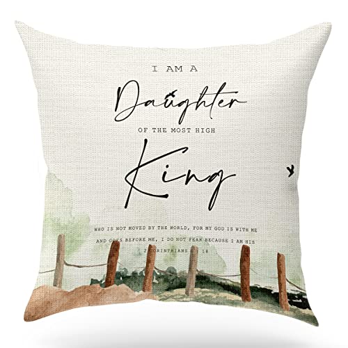 Scripture Art Throw Pillow Cover Cushion Case, Christian Religious Decor Gift, Bible Verse, Scripture Sayings, Sofa Bed Living Room Porch Decoration, 18X18 Inch(Gms193) #TOP14