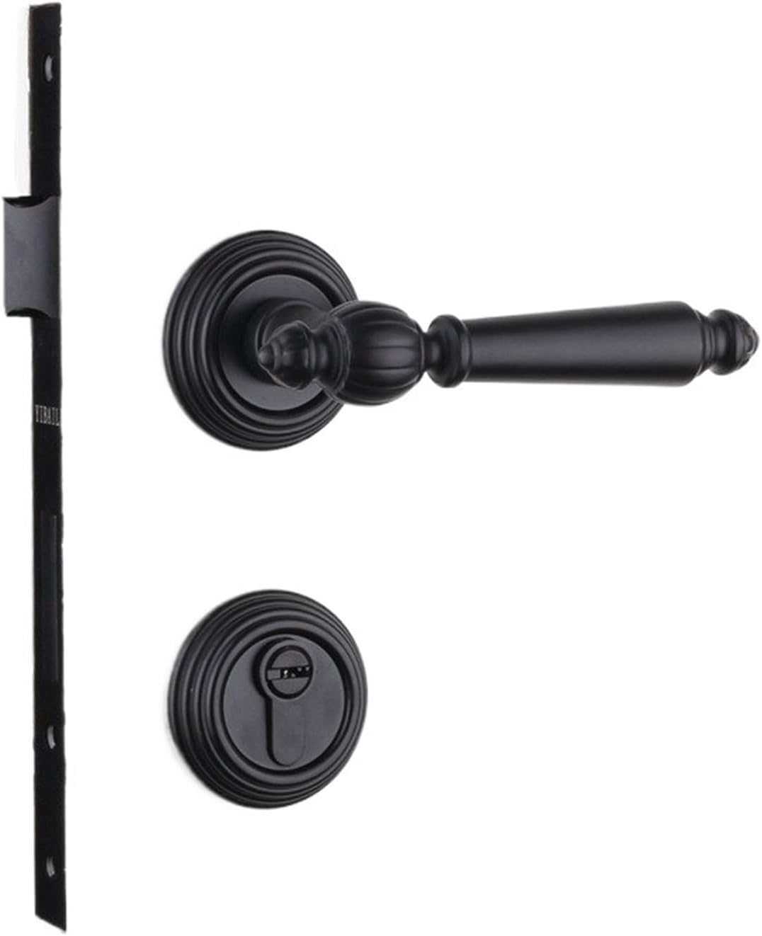 Door Lock Indoor Bedroom Mute Magnetic Suction Handle Split 1Pcs(Gray-Black)