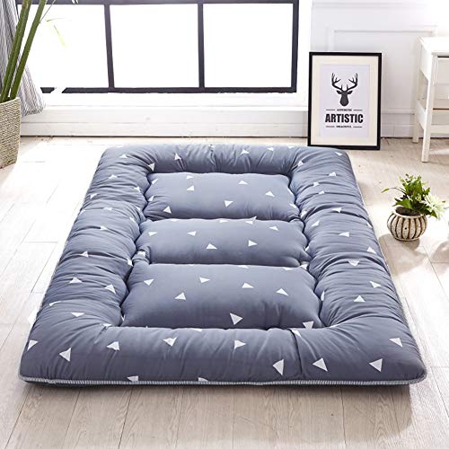 LYBFNN Futon Colchón Tatami Plegable Algodón Ecológico Memory Colchón con Correas Terten Espuma Japonés Tradicional Colchón Futón Antideslizante,A,135x200cm Cover