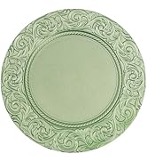 100 Pack Charger Plates Set, Round Plastic Charger Plates, Reusable Serving Plates, Round Floral ...