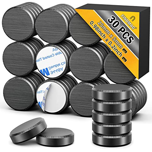 image for FINDMAG 30Pcs Strong Magnets for Crafts, Sticky Adhesive Magnet, Small