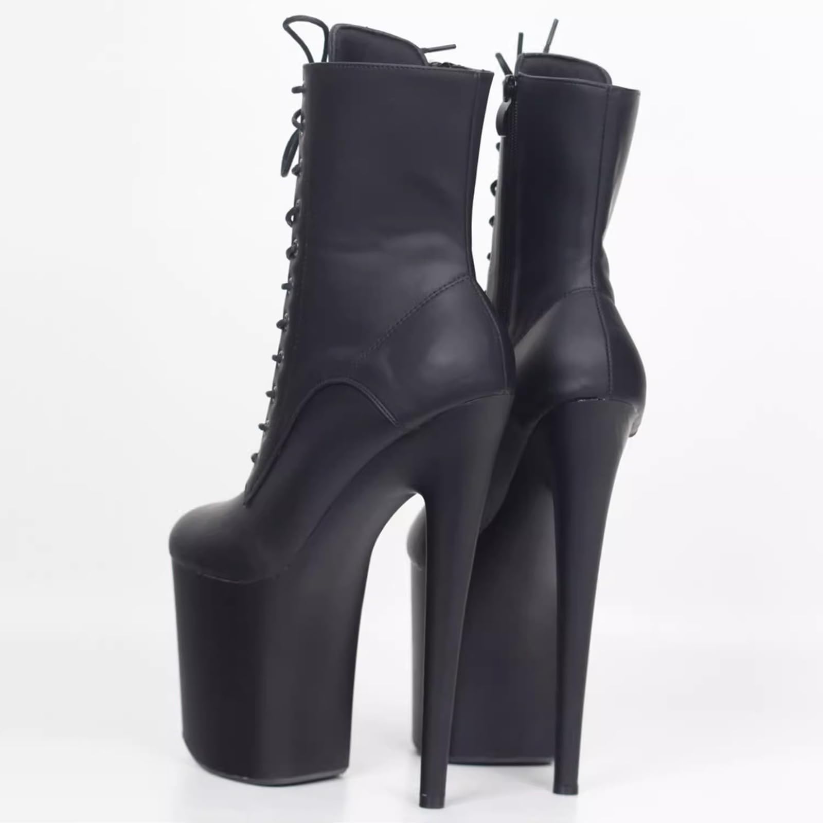 Botas de Tobillo con Cordones y Plataforma de Talla Grande Personalizadas Unisex | Botas de Stripper con Suela Antideslizante para Pole Dance y Discotecas