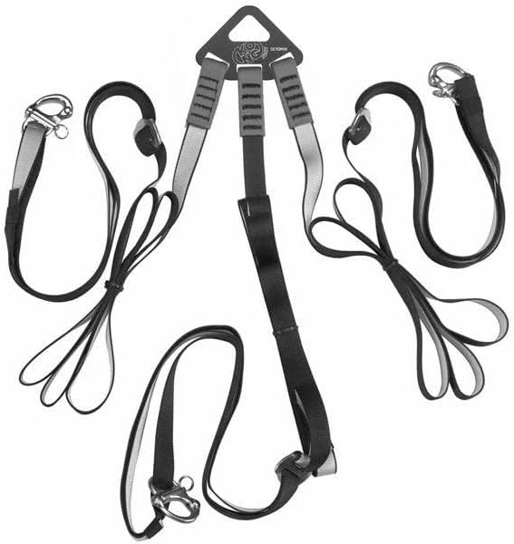 Octopus Lifting System for Inflatable Boats, Adjustable 3-Point Sling with Rigging Plate and 4th Attachment Bridle, Made in Italy