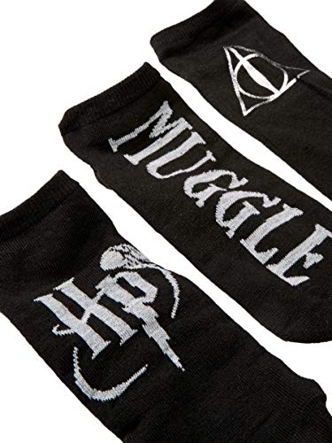 Harry Potter Foil Deathly Hallows Mischief Managed 5 Pack Ankle Socks #TOP1