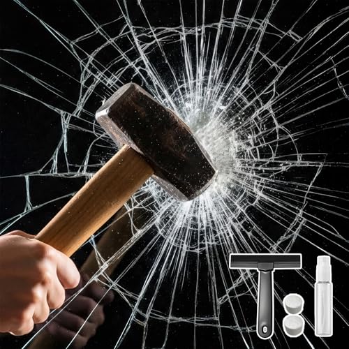 DARUITE Glass Safety Film, 4 Mil Clear Shatterproof Security Glass Film, Safety Adhesive Anti-Shatter Window Films for Home, Display Cabinet, Supermarket, and Office (44.3x200cm)