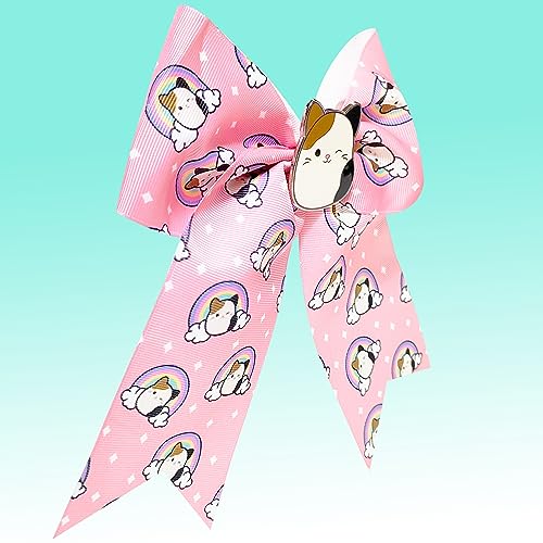 LUV HER Cute Squishmallows Hair Bows For Girls - Un gran moño para el cabello con estampado de Squishmallows y un charm con el personaje favorito - Pinza cocodrilo - Regalo de cumpleaños para niñas de 8 años o más miniatura 4