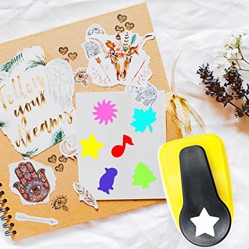 Hole Punchers, Hole Punch Shapes, 5/8 Inch Hole Punch, 6Pcs Hole Punch Set, Star Hole Puncher, Paper Punches For Crafting, Shape Hole Punch, Craft Hole Punch, Paper Punch For Scrapbooking Supplies #TOP1