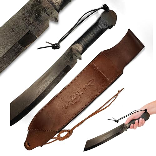Rambo 4 Machete mit Scheide, Jagdmesser, Messer Outdoor, Stahl Messer, Outdoor Messer, taktisches Messer & Survival Messer für Rambo-Fans Rambo 4 Machete mit Scheide, Jagdmesser, Messer Outdoor, Stahl Messer, Outdoor Messer, taktisches Messer & Survival Messer für Rambo-Fans