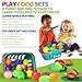 100 PCS Cutting Play Food Toy for Kids Kitchen, Pretend Food Toys for Toddlers, Play Kitchen Toys Accessories with 2 Baskets, Fake Food/Fruit/Vegetable, Birthday Gifts for 3 4 5 Years Old Boys Girls