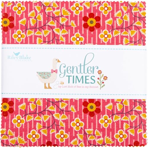 Lori Holt Gentler Times 5 Stacker 42 5-inch Squares Charm Pack Riley Blake Designs 5-16470-42