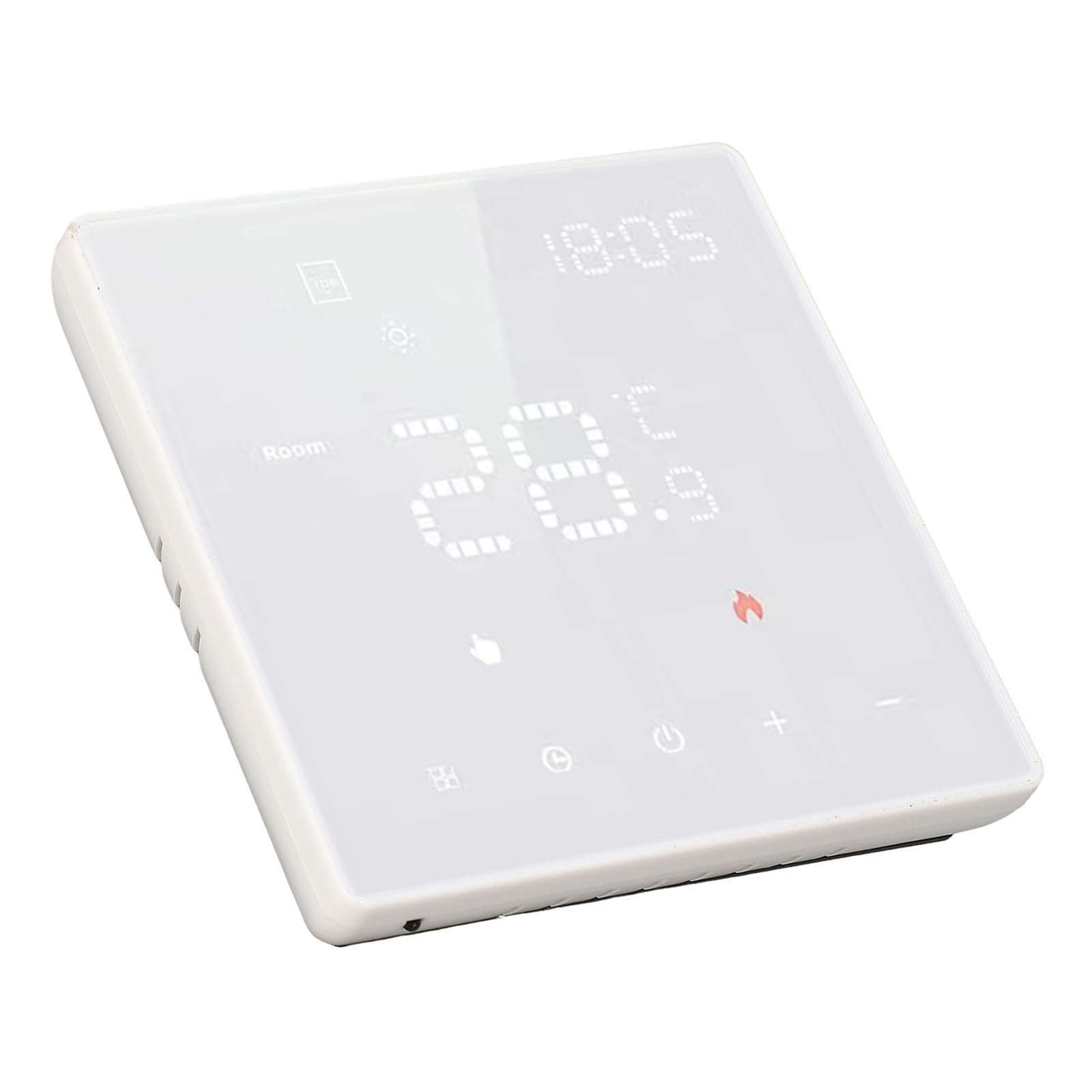 Termostato Smart WiFi, Regolatore Temperatura Bianco 100-250V 16A Compatibile con App Tuya e Controllo Vocale, Cronotermostato per Riscaldamento Elettrico a Pavimento