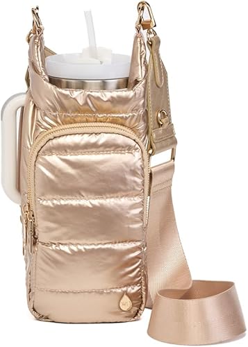 Miniatura 11 de WanderFull® Ranura con cremallera original HydroBag® HANDLE™ para mango, soporte para botella de agua cruzado manos libres y accesorios para vasos