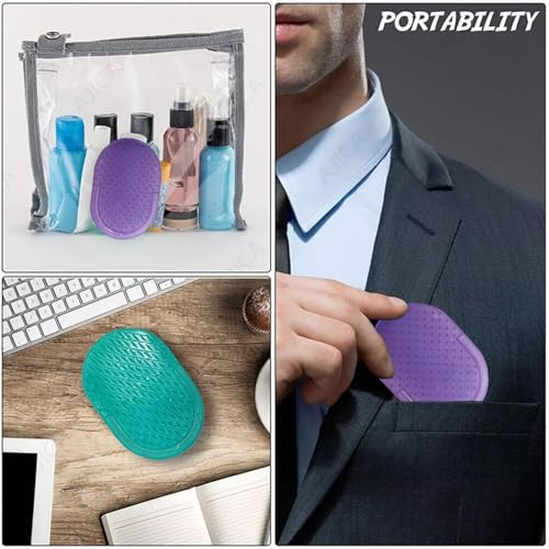 Image of Pocket Palm Combs Multicolor Set for Hair & Beard Massage | Hand Grip Hair Shampoo Massage Comb Flat Brush for Men And Women Portable & Soft, Ideal for Home, Office, Travel & Pets (Assorted Color) (Free Size, 3, count)
