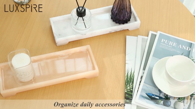 Luxspire Porte-savon En Résine Avec Bambou - Élégant Et Pratique Pour Salle De Bain