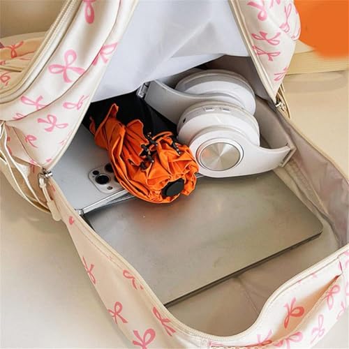 3pcs Bow Backpack Bags Set, Cute Kawaii Bow Backpack Set with Built-in Organizer (Black-B)3