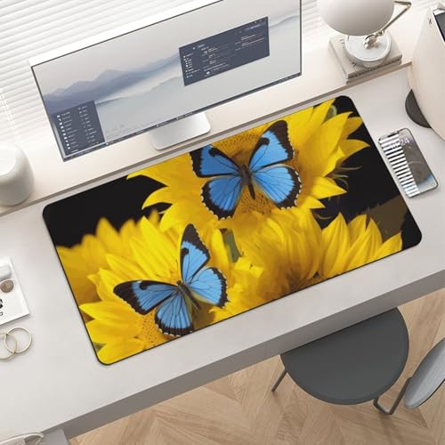 Protector para escritorio con girasoles y mariposas 30x60cm miniatura 6