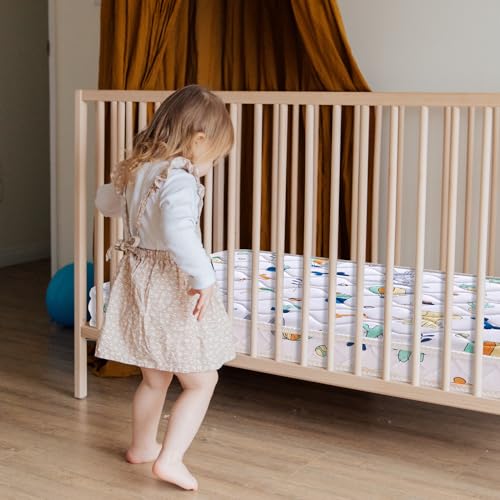 Image of Mini Crib Mattress 38 inch x 24 inch x 4 inch- Firm Support and Comfort Premium Foam,Noiseless and Odorless,Hypoallergenic Mini Crib Mattress,Fits Mini and Portable Cribs,Dual Sided with Soft Breathable Fabric