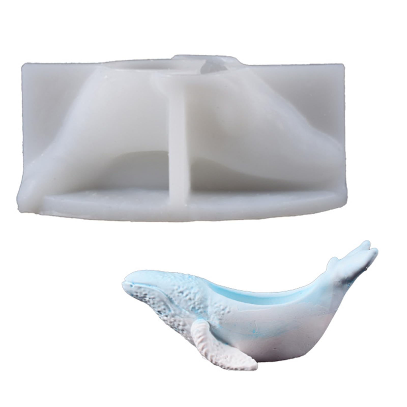 NEWFT Silicone Candle Cup Silicone Candle Holder Whale Shape Unique Resin Craft Silicone Texture for Candle