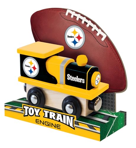 Image of MasterPieces NFL Pittsburgh Steelers Real Wood Toy Train, For Ages 3+, Black