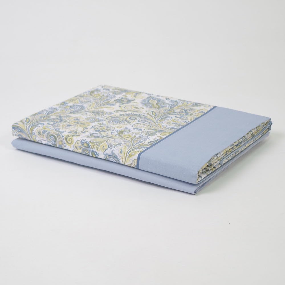 10XDIEZ Juego de sábanas Charlotte Indigo (Azul - Cama de 120cm)