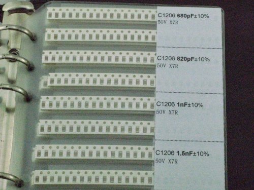 1206 Smd Capacitor Assorted Folder 38 Value Totoal 1900 Pcs Chip Capacitor Assortedment Booklet #TOP3