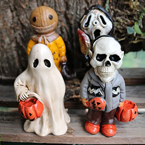 Cafele Horror Movie Garden Gnomes Killer Set, Nightmare On Elm Street Murderers Michael Myers Freddy Jason Halloween Zombie Gnome Resin Figurines For Indoor & Outdoor Lawn Patio Yard Décor (10 Pcs) #TOP7