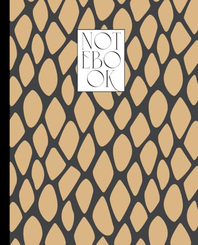  Snake Skin Notebook: Beige & Gray, 110 pages